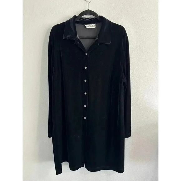 Vintage VTG Ronnie Nicole II Velvet Button Tunic Dress please see measurements - Picture 2 of 11